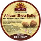 Okay Pure Naturals African Shea Butter For Skin & Hair - Yellow Chunky