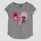 Girls' L.o.l. Surprise! Short Sleeve T-shirt - Heather Gray