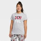 Women's Holiday Joyful Matching Family Pajama T-shirt - Wondershop Gray