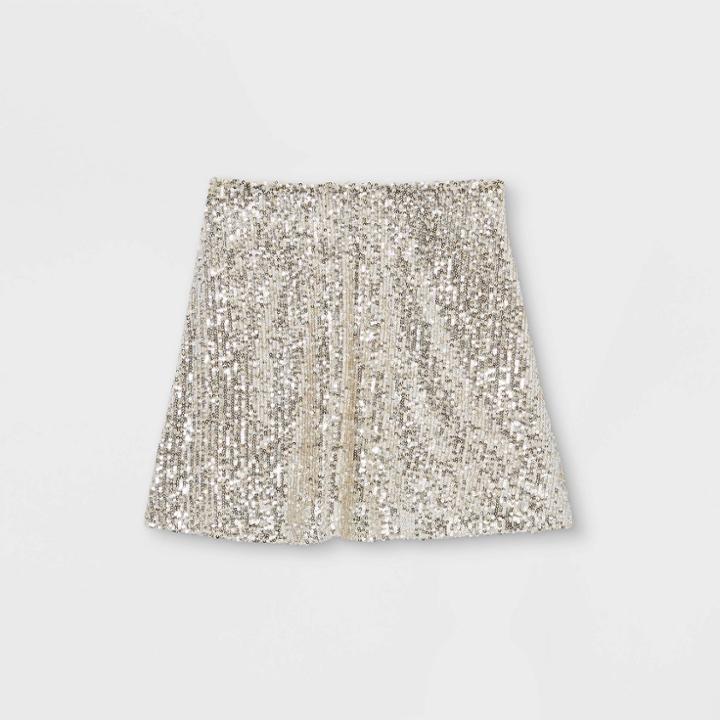 Girls' Sequin Skirt - Art Class Beige
