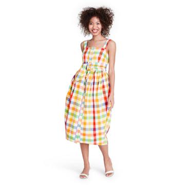 Plaid Wide Strap Tie Waist Dress - Christopher John Rogers For Target