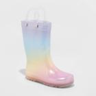 Toddler Girls' Guilia Ombre Rainbow Slip-on Rain Boots - Cat & Jack