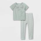 Grayson Collective Toddler Boys' Short Sleeve Graphic Top & Thermal Striped Jogger Set -