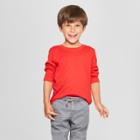 Toddler Boys' Long Sleeve T-shirt - Cat & Jack Red