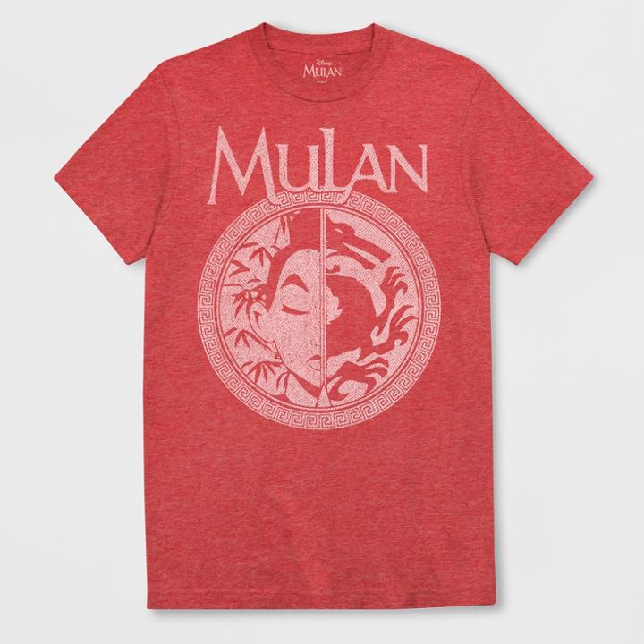 Men's Short Sleeve Disney Mulan T-shirt - Ripe Red Heather
