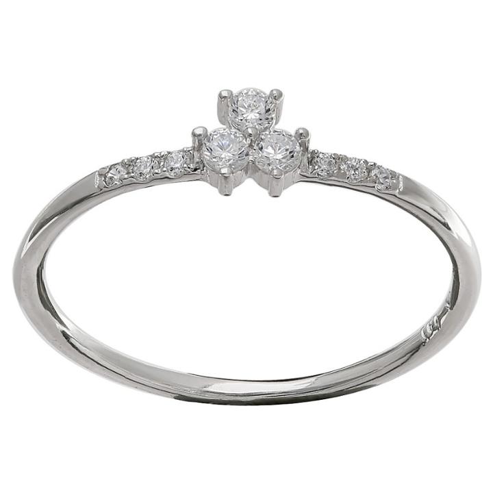 Target Women's Pave Clear Cubic Zirconia Ring In Sterling Silver - Clear/gray (size 8),