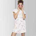 Women's Short Sleeve Crewneck T-shirt Dress - Wild Fable Ivory