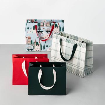 Hearth & Hand With Magnolia 4pk Assorted Holiday Gift Bags - Hearth & Hand With