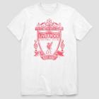 Men's Liverpool Fc Mono Color Logo Short Sleeve Graphic T-shirt - White