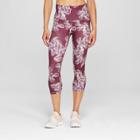 Women's Floral Print Everyday High-waisted Capri Leggings - C9 Champion Pink