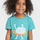 Toddler Boys' Short Sleeve Graphic T-shirt - Cat & Jack Turquoise Blue