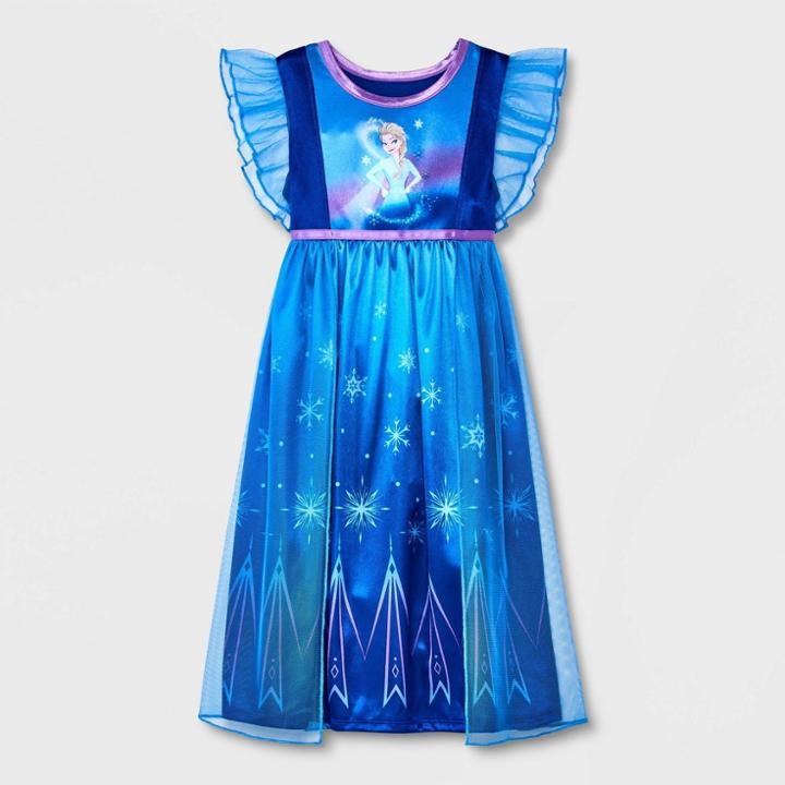 Toddler Girls' Frozen Elsa Fantasy Snug Fit Nightgown - Blue