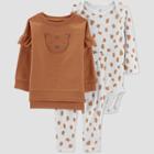 Carter's Just One You Baby Girls' Cheetah Top & Bottom Set - Tan Newborn