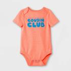 Baby Boys' 'cousin Club' Short Sleeve Bodysuit - Cat & Jack Moxie Peach