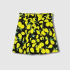 Women's Printed Mid-rise Paperbag Shorts - Who What Wear Black