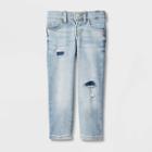 Toddler Girls' Mid-rise Vintage Ankle Straight Jeans - Cat & Jack Blue