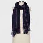 Women's Striped Oversized Blanket Scarf - A New Day Purple