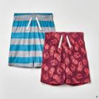 Boys' 2pk Striped Pajama Shorts - Cat & Jack Red