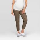 Maternity Crossover Panel Chino Pants - Isabel Maternity By Ingrid & Isabel Taupe Gray 16, Women's, Brown
