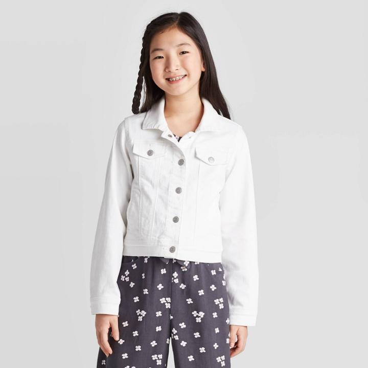 Girls' Jean Jacket - Cat & Jack White