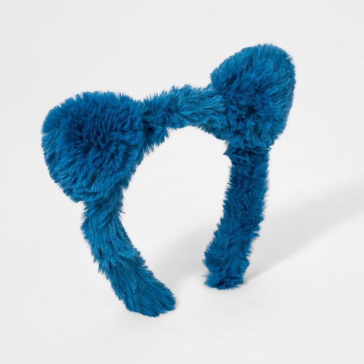 Girls' Faux Fur Cat Ears Headband - Cat & Jack Blue