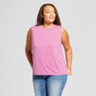 Women's Plus Size Sandwash Tank Top - A New Day Purple X