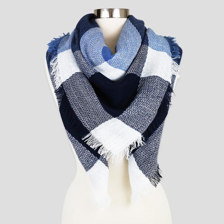 Women's Sylvia Alexander Scarf - Blue Plaid