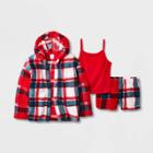 Girls' Sherpa Pajama Set - Art Class Red