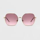 Women's Oversized Metal Geo Round Sunglasses - Universal Thread Gold