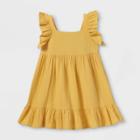 Toddler Girls' Tiered Ruffle Sleeve Dress - Cat & Jack Light Yellow