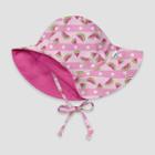 I Play By Green Sprouts Baby Girls' Reversible Brim Hat - Watermelon Stripe Pink 0-6m, Infant Girl's