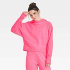 Women's French Terry Acid Wash Hoodie Sweatshirt - Joylab Magenta Pink