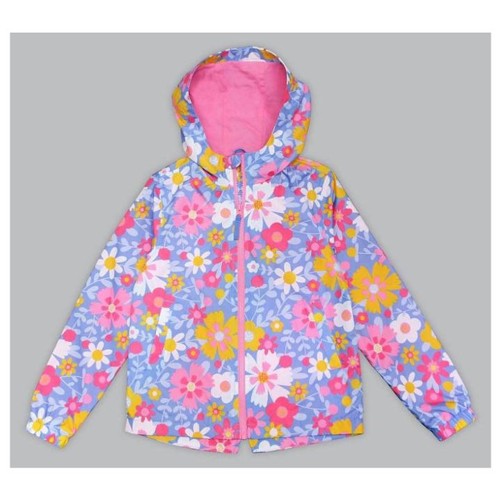 Girls' Floral Windbreaker Jacket - Cat & Jack Pink