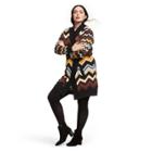 Women's Plus Size Zig Zag Stripes Patchwork Long Sleeve Open Cardigan - Missoni For Target Black/brown 1x, Women's, Size: 1xl, Brown Black