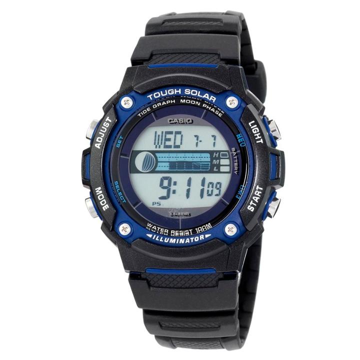Casio Men's Solar Powered Tide & Moon Graph Watch - Black (ws210h-1avcf)