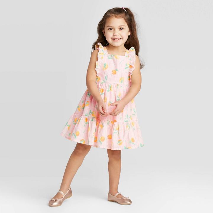 Oshkosh B'gosh Toddler Girls' Lemon Dress - Pink 12m, Toddler Girl's