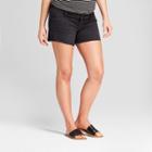 Target Maternity Inset Panel Midi Jean Shorts - Isabel Maternity By Ingrid & Isabel Black Wash