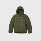 Kids' Microfleece Lined Puffer Jacket - Cat & Jack Olive