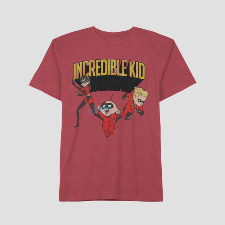 The Incredibles Father's Day Incredible Kid Short Sleeve T-shirt - Barn Red