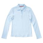 French Toast Girls' Long Sleeve Interlock Uniform Polo Shirt -