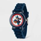 Toddler's Marvel Captain America Plastic Time Teacher Watch - Blue