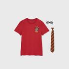 Men's Harry Potter Glasses And Tie Halloween Short Sleeve Graphic T-shirt -