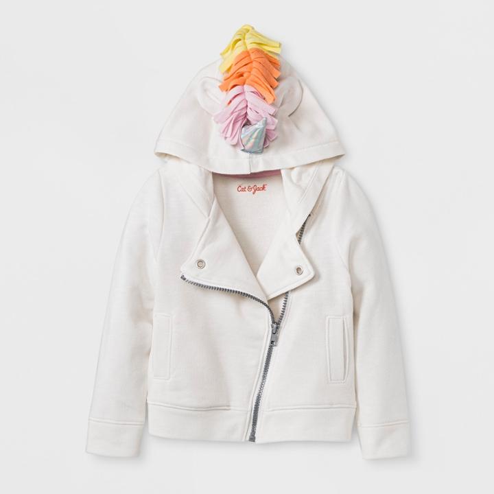 Toddler Girls' Unicorn Sweatshirt - Cat & Jack Almond Cream