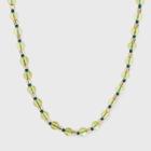 Gold Short Beaded Necklace - A New Day Green