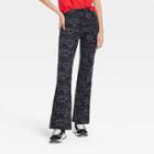 Zoe+liv Women's Positive Vibes Wide Leg Graphic Pants - Black