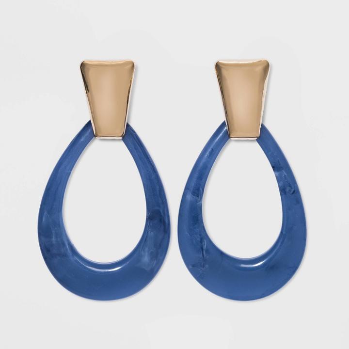 Sugarfix By Baublebar Resin Hoop Earrings With Gold Stud -