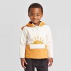 Toddler Boys' Windbreaker Pullover With Front Waist Pocket - Art Class Mustard Yellow 12m, Toddler Boy's, White