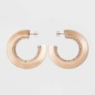 Glass And Gems Brushed Hoop And Statement Earrings - A New Day Gold