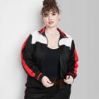 Women's Plus Size Track Zip-up Jacket - Wild Fable Black