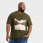 Men's Big & Tall Short Sleeve Graphic T-shirt - Goodfellow & Co Dark Green/shapes